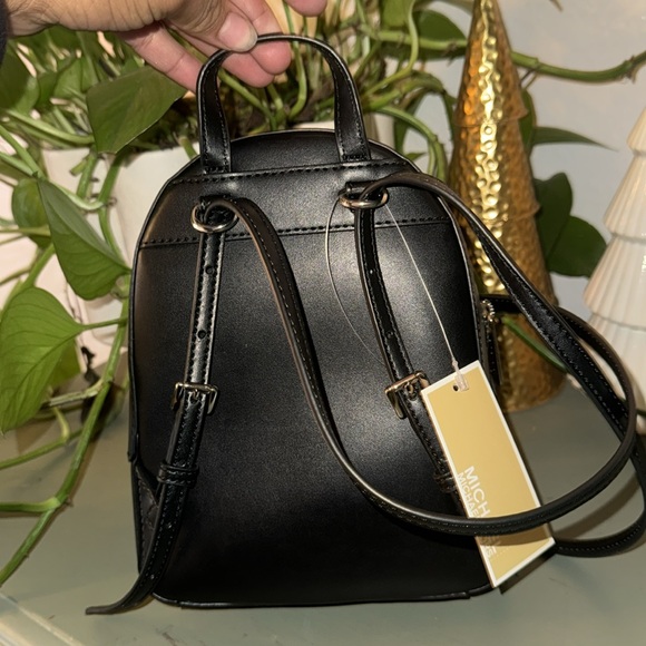 Michael Kors Black Leather Mini Backpack - Picture 3 of 5